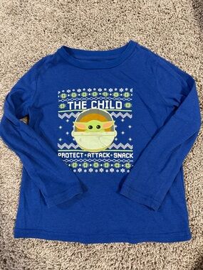 Star Wars Royal Blue Long-Sleeve 'The Child' Graphic Tee